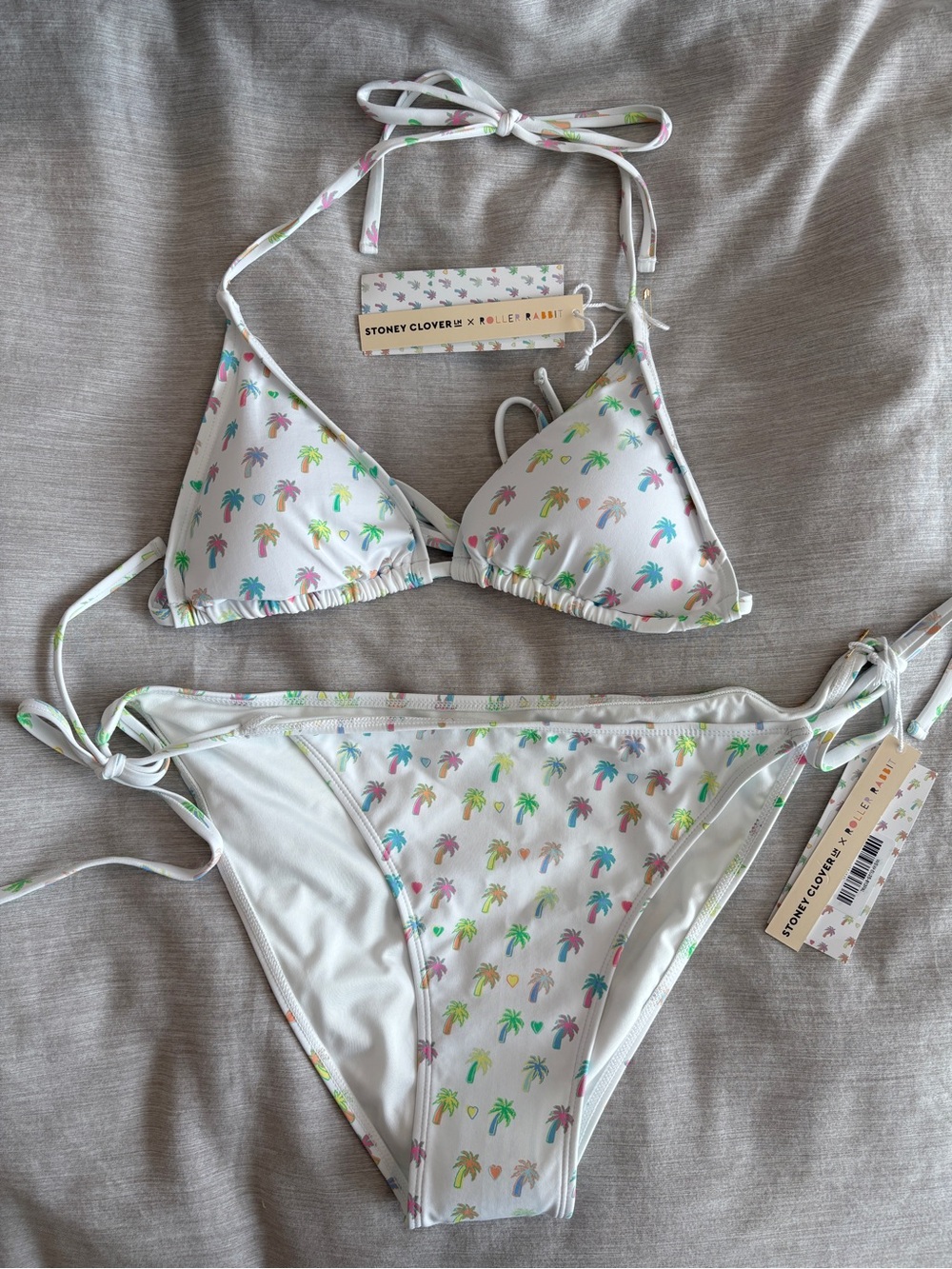 Stoney Clover Lane X Roller Rabbit Bikini Palm Dreams Size Large